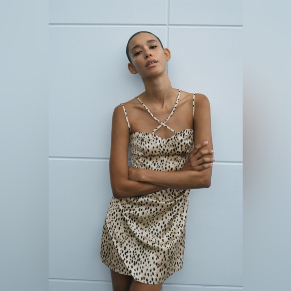 ZARA animal print mini dress - Picture 2 of 6